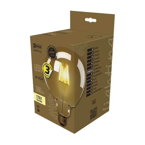 LED žiarovka EMOS Vintage G125 Warm White, 4W E27-image-2
