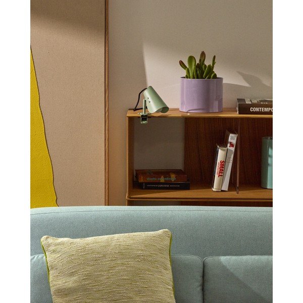 Zelená kovová stolová lampa s klipom (výška  16 cm) Jula – Kave Home-image-3