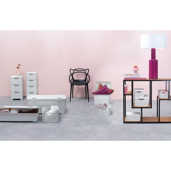 Krémová plastová nízka kúpeľňová skrinka 33x60 cm Style – Curver-image-1