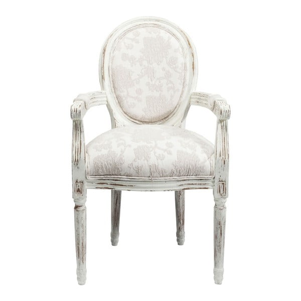 Biela stolička s opierkami Kare Design Louis