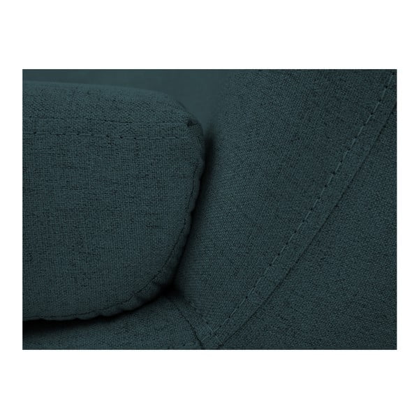 Tmavomodré kreslo s hnedými nohami Mazzini Sofas Piemont-image-4