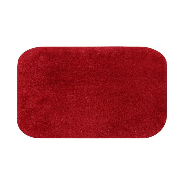 Červená predložka do kúpeľne Confetti Miami, 100 × 160 cm