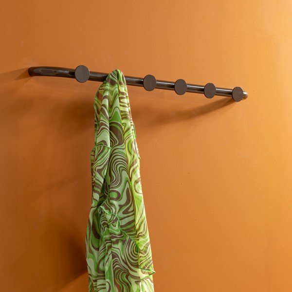 Tmavohnedý kovový nástenný vešiak 75 cm Retro – Spinder Design-image-1