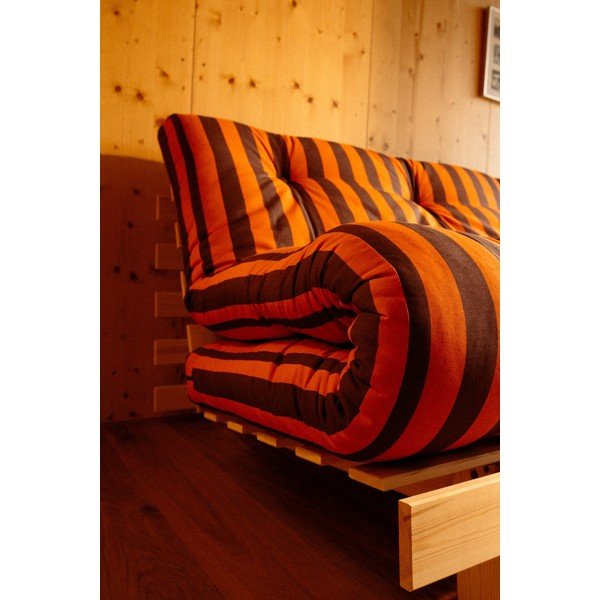 Oranžové/hnedé futonové/drevené kreslo Roots – Karup-image-4