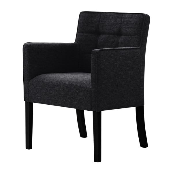 Čierna stolička s čiernymi nohami Ted Lapidus Maison Freesia