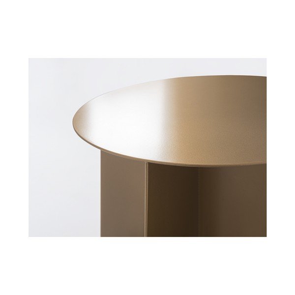 Konferenčný kovový stôl v zlatej farbe Custom Form Oli, ⌀ 50 cm-image-3