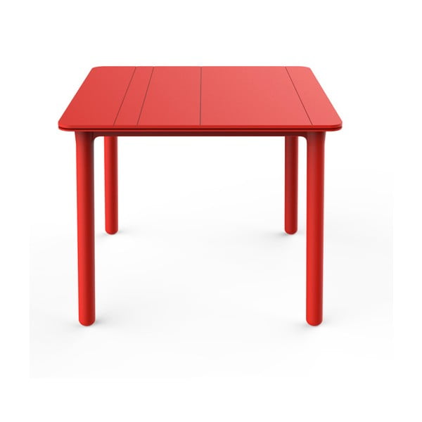 Červený záhradný stôl Resol NOA, 90 x 90 cm
