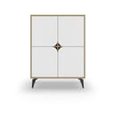 Skrinka v dekore duba v bielo-prírodnej farbe 90x120 cm Nola – Marckeric