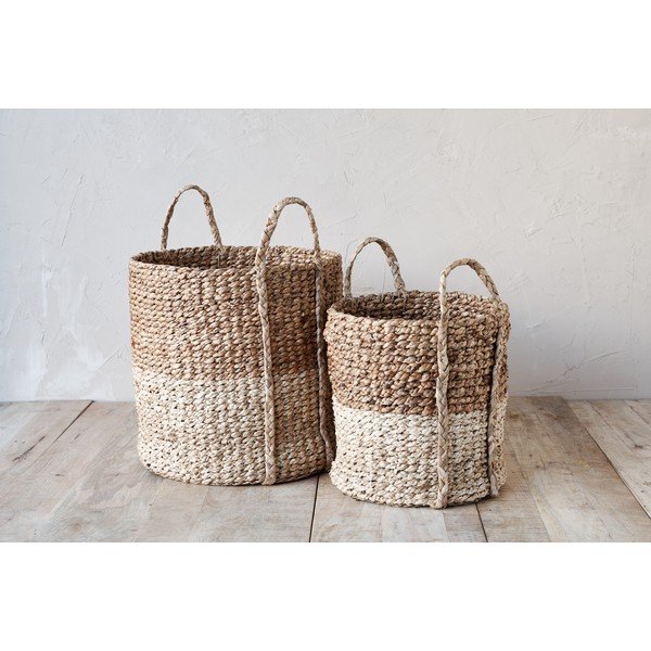 Úložný košík z tokozelky a kukuričných listov Nkuku Nkomi, ø 40 cm-image-1