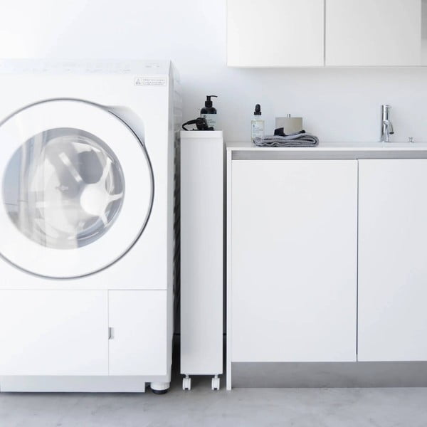 Matne biely oceľový kúpeľňový regál 48x80,5 cm Tower – YAMAZAKI-image-3