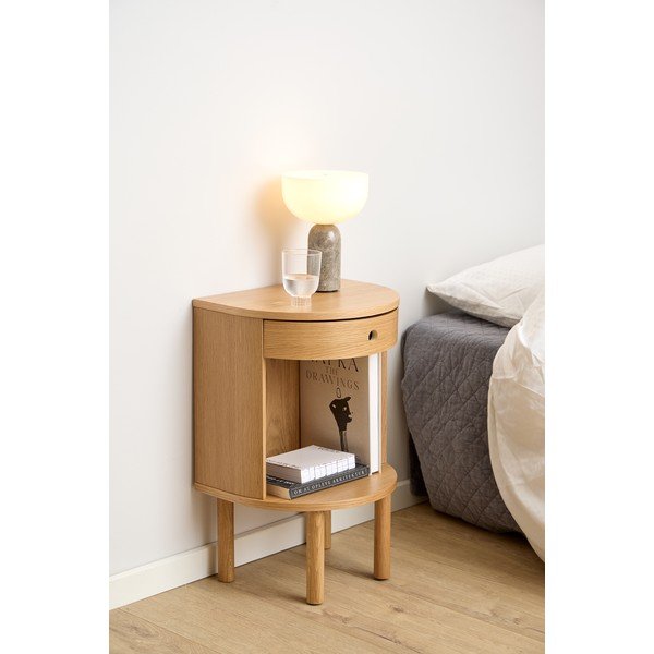 Nočný stolík v dekore duba v svetloprírodnej farbe Paron – Actona-image-1
