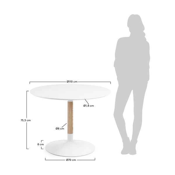 Jedálenský stôl Kave Home Tic, ⌀ 110 cm-image-3