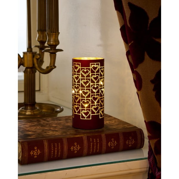 Vínovočervená svetelná dekorácia ø 7 cm Frida – Sirius-image-2