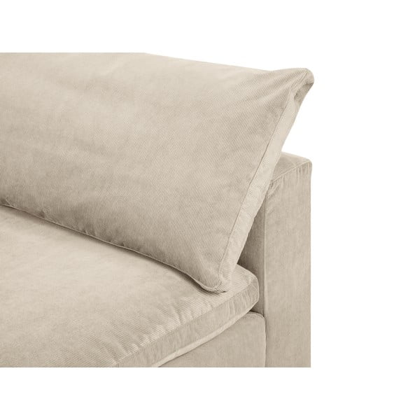Béžová obojstranná rohová časť modulárnej menčestrovej pohovky Windsor & Co Sofas Galaxy-image-1