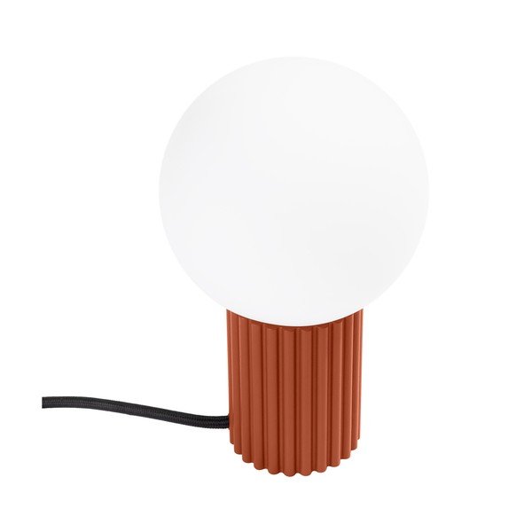 Oranžová stolová lampa so skleneným tienidlom (výška  19 cm) Orbital – Sollux