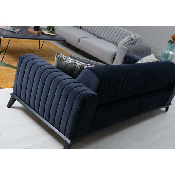 Tmavomodrá pohovka 220 cm Lisa – Balcab Home-image-1