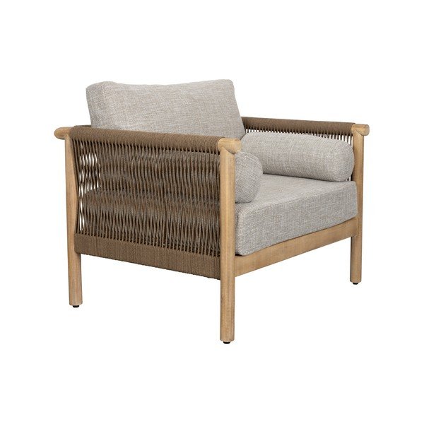 Sivobéžové polstrované záhradné kreslo Oasis – Dutchbone