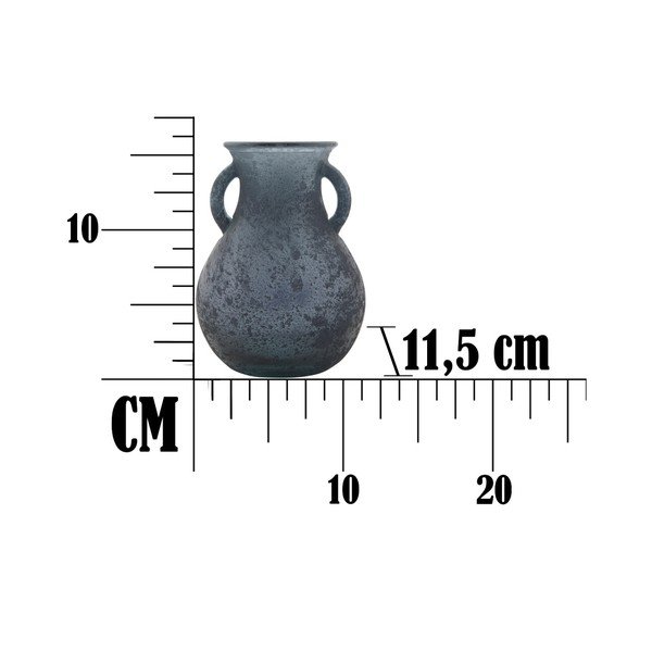 Modrá váza z recyklovaného skla Mauro Ferretti Anfora, ⌀ 11,5 cm-image-1