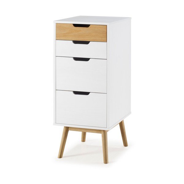 Hnedo-biela komoda z masívneho borovicového dreva Marckeric Baku, šírka 40 cm-image-2