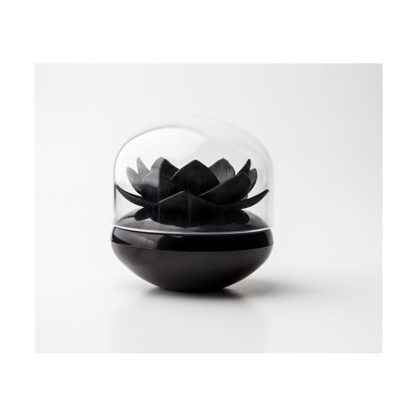 Čierny stojan na vatové tyčinky Qualy&CO Lotus