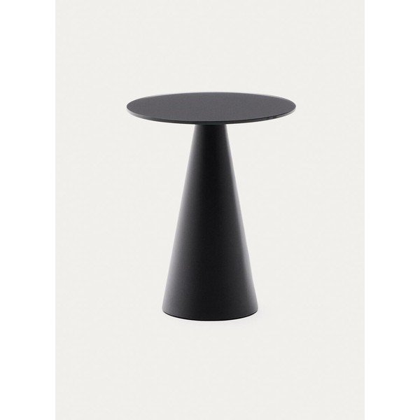 Okrúhly odkladací stolík so sklenenou doskou ø 30 cm Wilshire – Kave Home