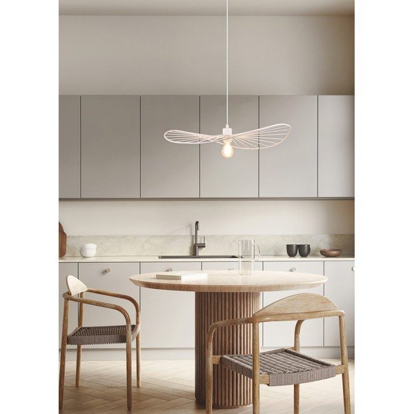 Biele závesné svietidlo ø 60 cm Chapeau – Reality-image-1