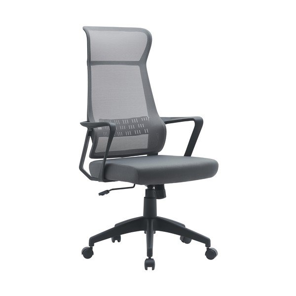 Sivá čalúnená kancelárska stolička Hoboken – Yes Everyday