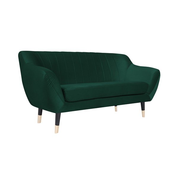 Zelená pohovka s čiernymi nohami Mazzini Sofas Benito, 158 cm-image-2