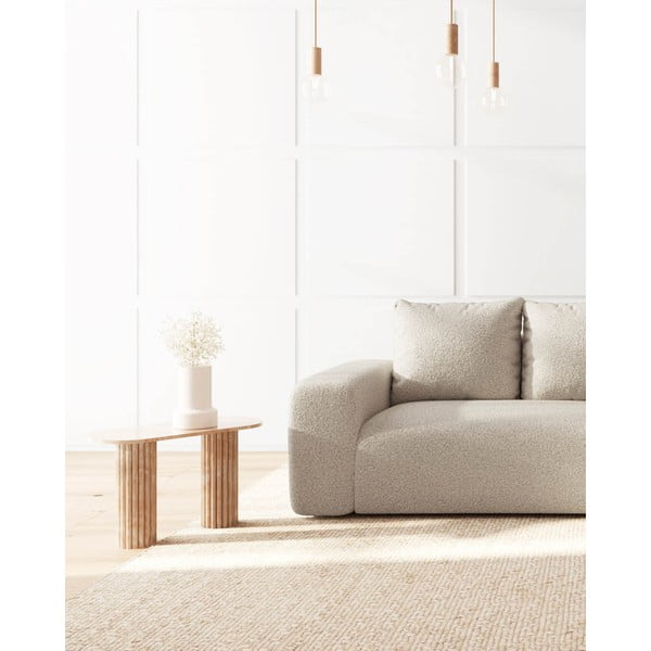 Krémová rohová pohovka z textílie bouclé (pravý roh) Feiro – MESONICA-image-4