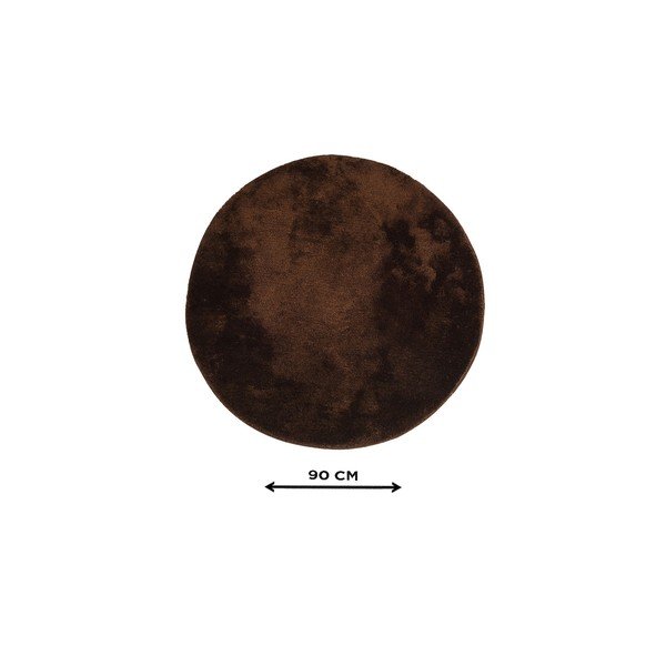 Tmavohnedá kúpeľňová predložka ø 90 cm Havai – Foutastic-image-4