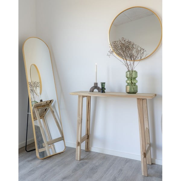 Konzolový stolík z teakového dreva v prírodnej farbe 30x90 cm Girona – House Nordic-image-1