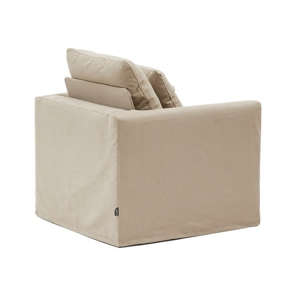 Béžové ľanové kreslo Nora – Kave Home-image-4