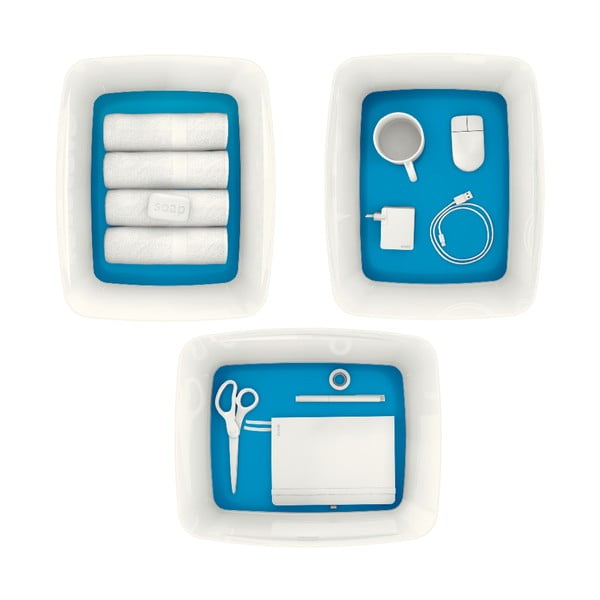 Bielo-modrý plastový úložný box s vekom 32x38.5x20 cm MyBox – Leitz-image-2