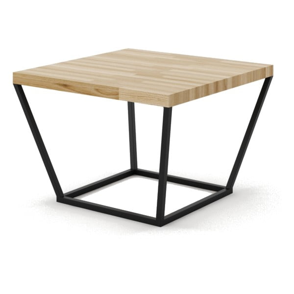Malý konferenčný stôl z dubového dreva s čiernou podnožou Absynth Noi