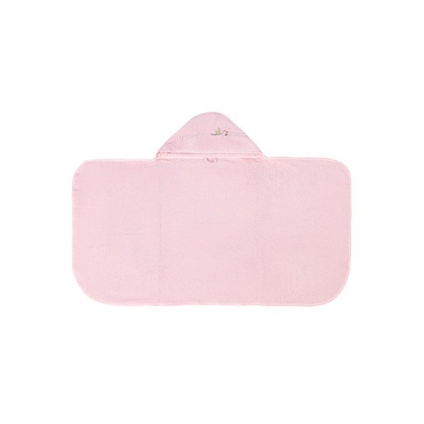 Ružová bavlnená detská osuška s kapucňou 80x135 cm Bebemarin - Foutastic-image-1