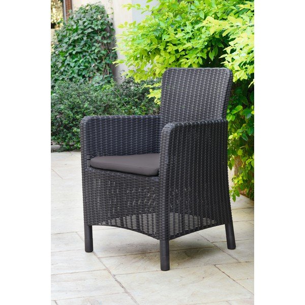 Antracitové plastové záhradné kreslo Trenton – Keter-image-4