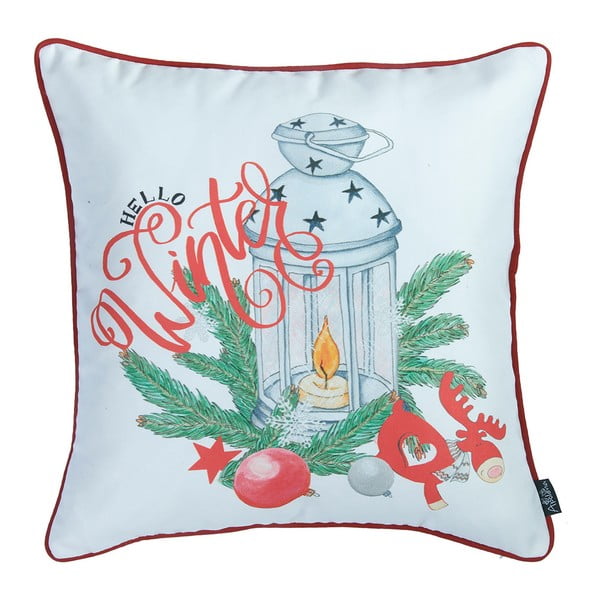 Obliečka na vankúš s vianočným motívom Apolena Honey Hello Winter, 45 × 45 cm