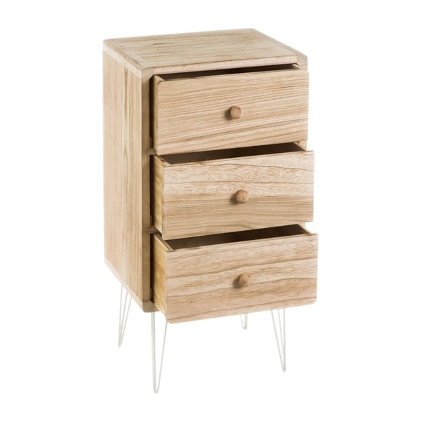 Nočný stolík z exotického dreva v prírodnej farbe Natural Way - Casa Selección-image-1