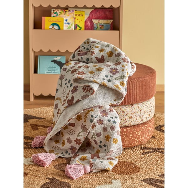 Bielo-ružová detská deka 130x160 cm Kristine – Bloomingville Mini-image-1