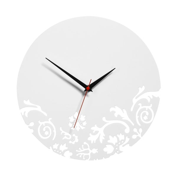 Nástenné hodiny White Clock, 30 cm