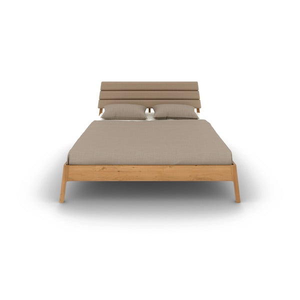 Dvojlôžková posteľ z dubového dreva v prírodnej farbe 140x200 cm Twig – The Beds-image-2