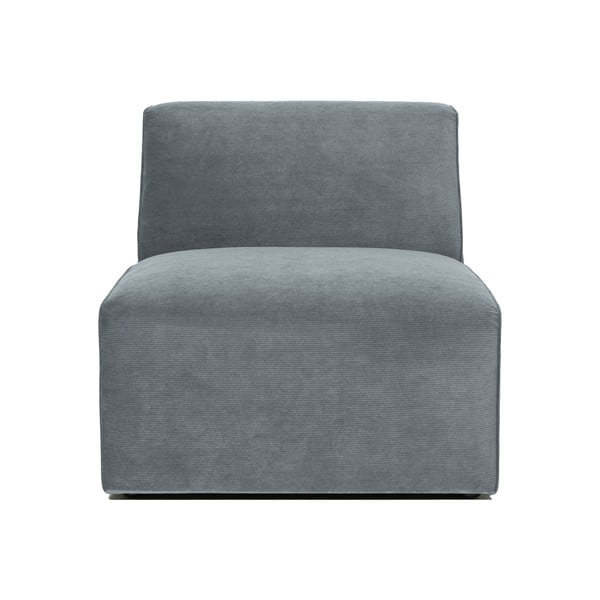 Sivý menčestrový modul pohovky (stredový diel) Sting – Scandic