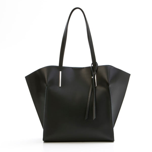 Čierna kožená kabelka Mila Blu Cervino