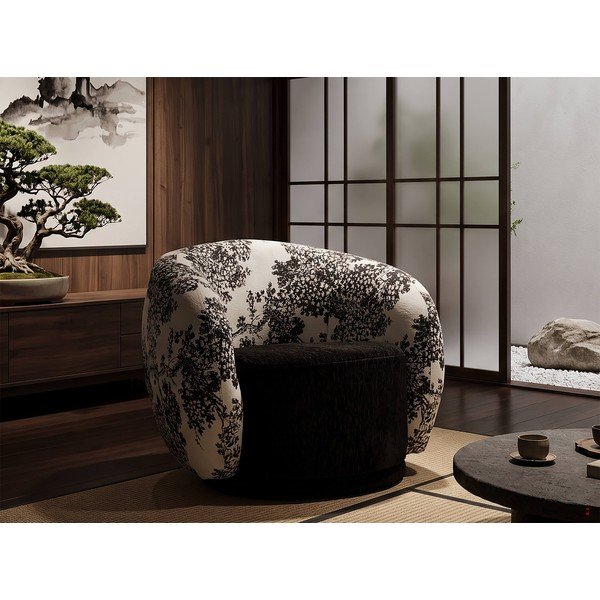 Čierno-biele kreslo Oriental Style – Mauro Ferretti-image-1