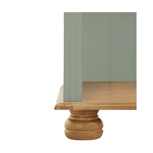 Zelená/v svetlo prírodnej farbe knižnica z borovicového dreva 77x181x31 cm Mette – Støraa-image-4