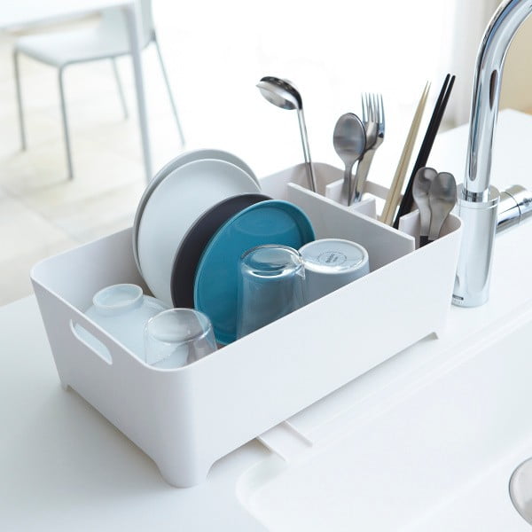 Biely odkvapkávač na riad YAMAZAKI Tower-image-2