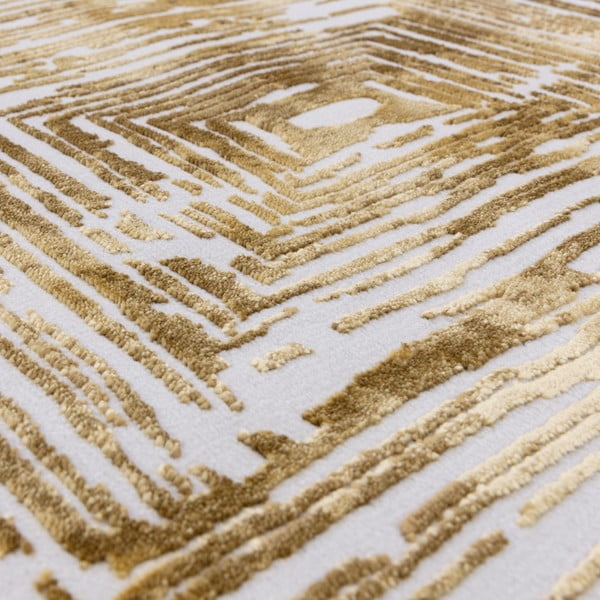 Koberec v zlatej farbe 120x170 cm Kuza Lines Gold – Asiatic Carpets-image-2