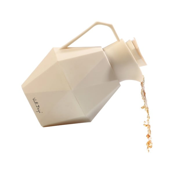 Krémovobiela termoska Vialli Design Geo, 1 l-image-2