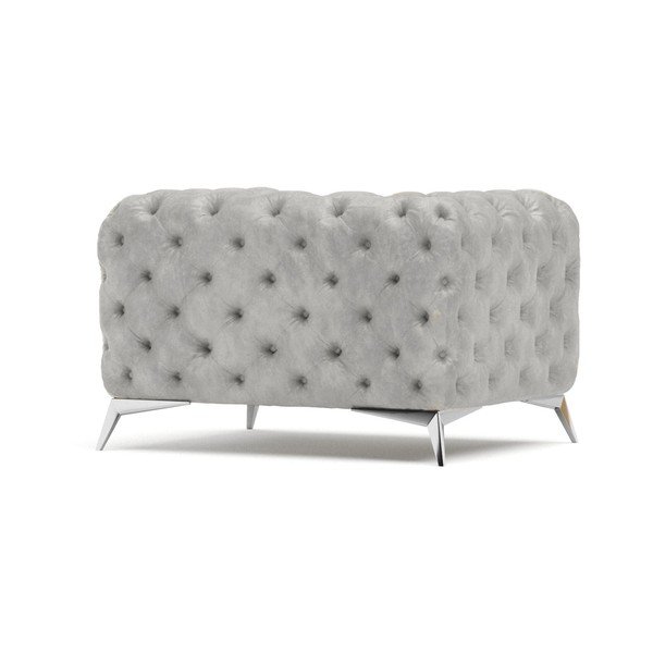 Svetlosivé zamatové kreslo Chelsea – Ropez-image-2