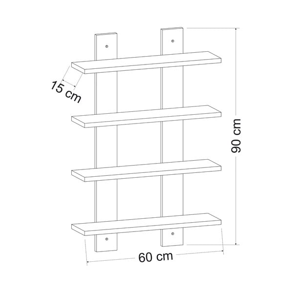 Biela poschodová polica Laurel - Kalune Design-image-2